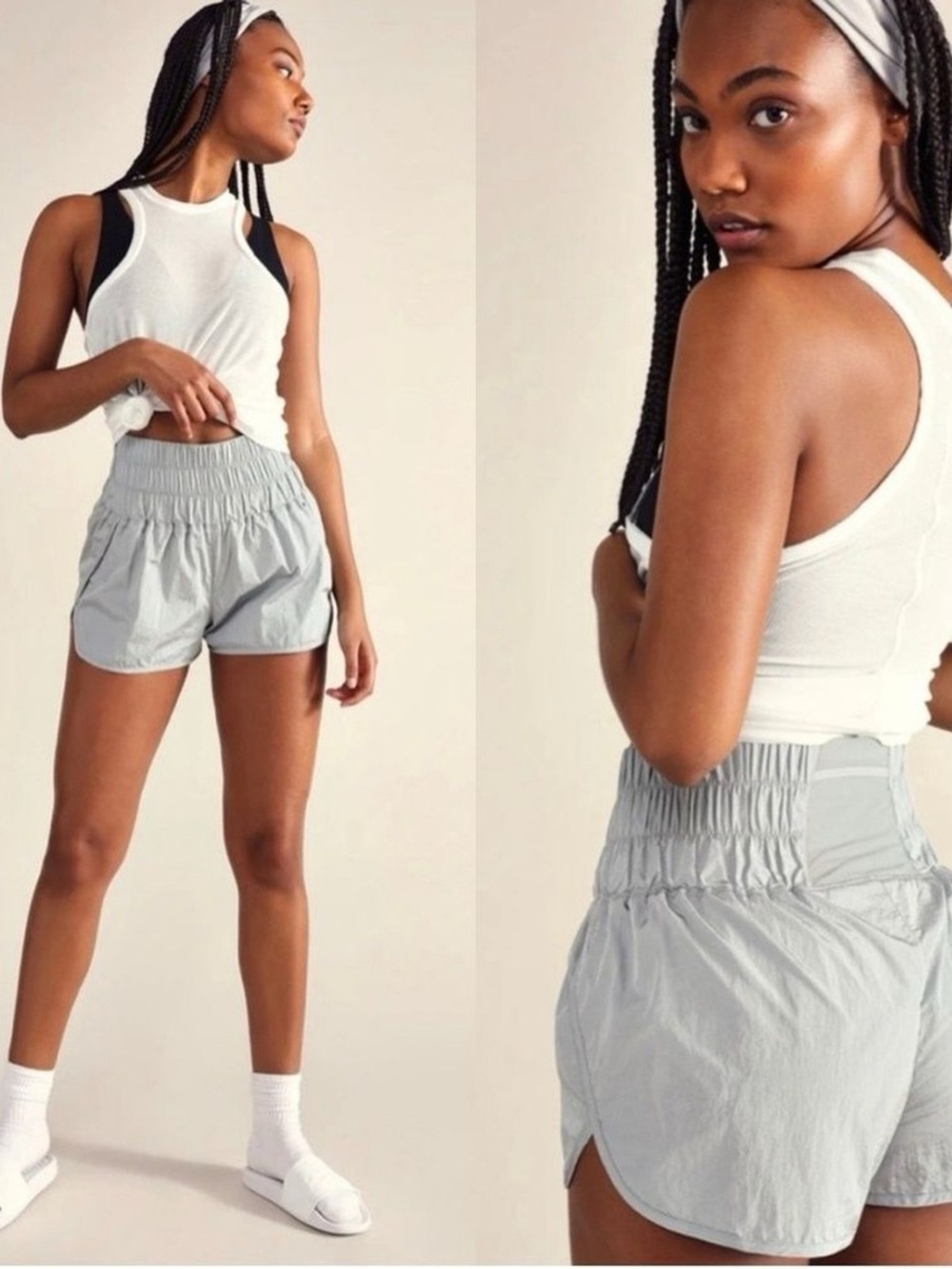 FP Movement by Free People The Way Home Shorts in Silver Small